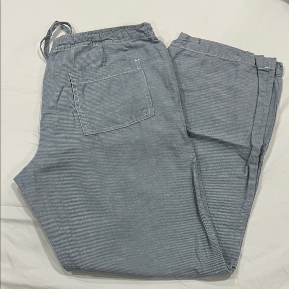 GAP Blue and White Stripe Wide Leg Pants - Picture 1 of 7